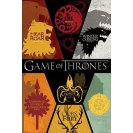 Affiche Poster Plastifié GAME OF THRONES 7 ROYAUMES