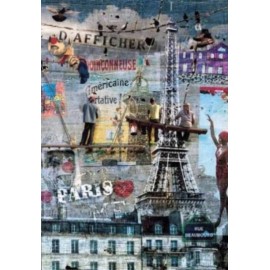 Affiche Poster Plastifié PARIS TOUR EIFFEL DÉFENSE D'AFFICHER